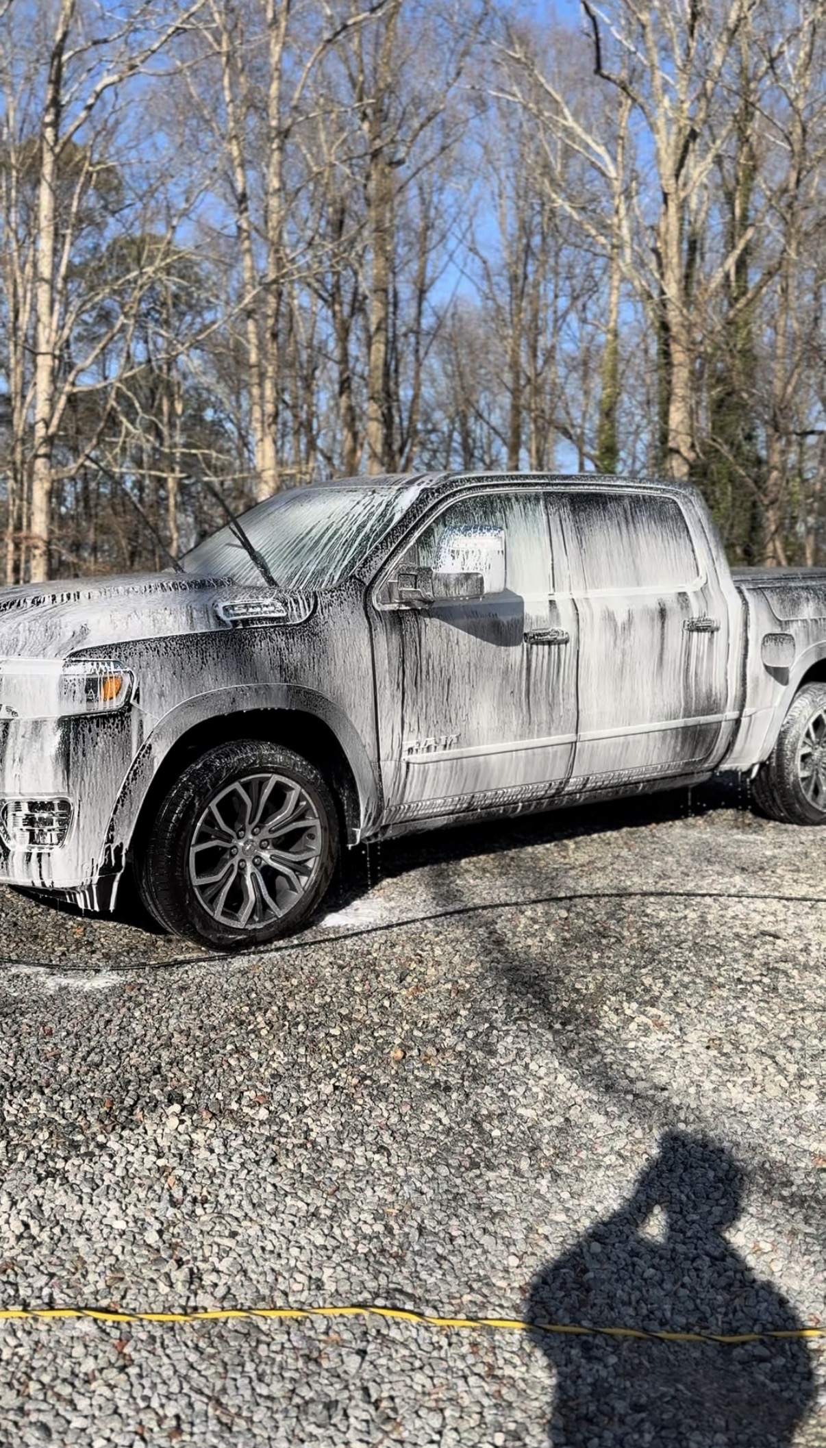 GMC truck foam wash