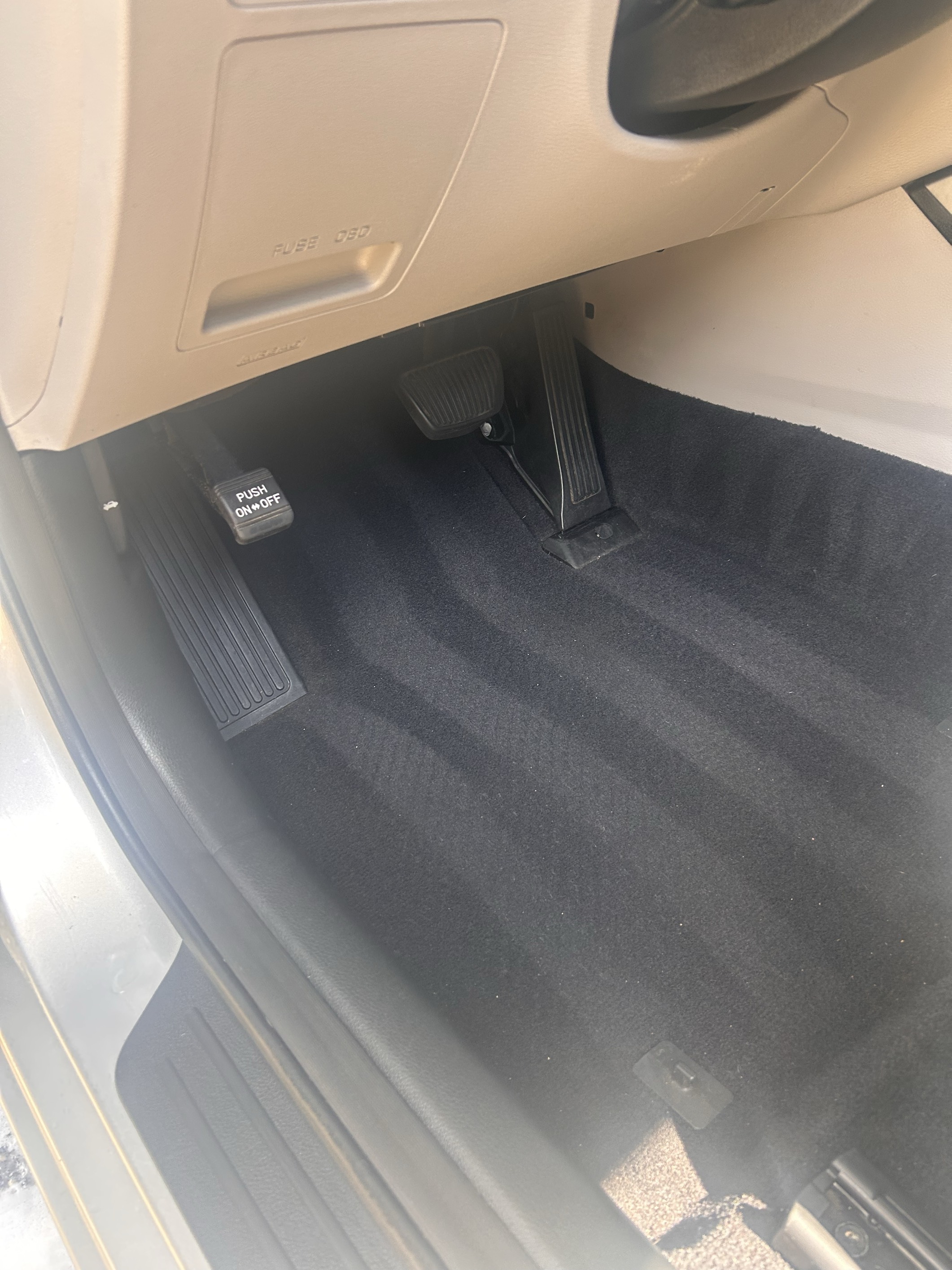 Clean interior carpet detail