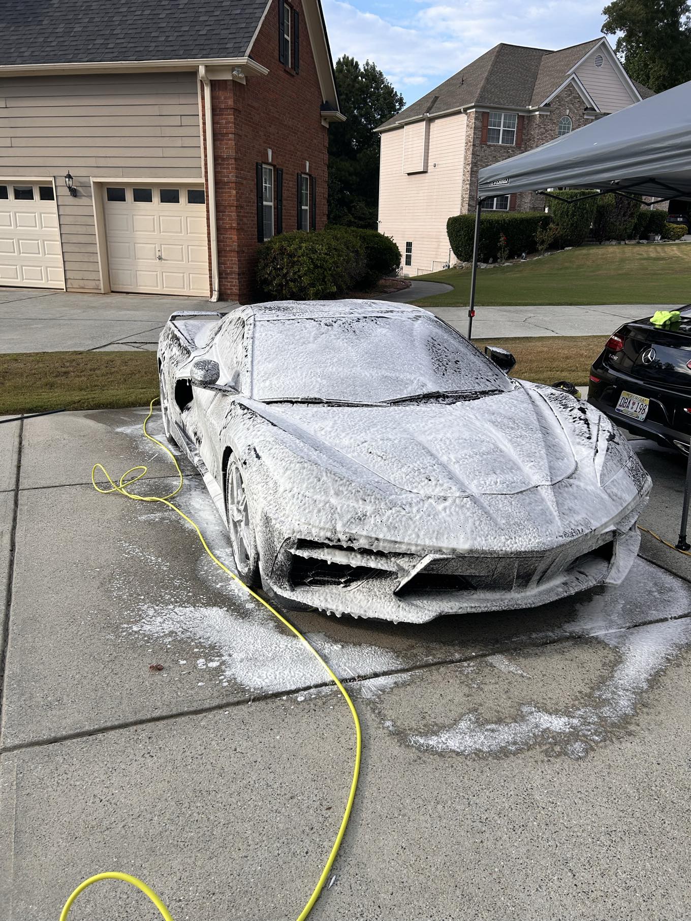 Corvette C8 foam wash
