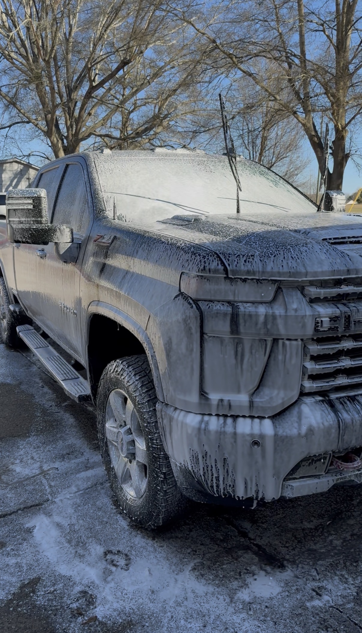Chevy Silverado Z71 foam wash