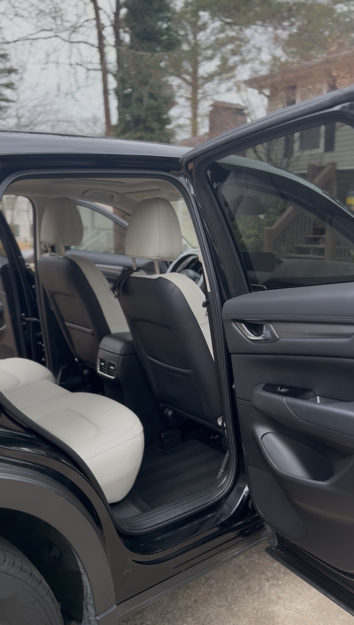 SUV backseat interior detail